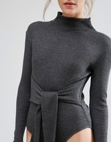Thumbnail for your product : Daisy Street Long Sleeve Body With Tie Front