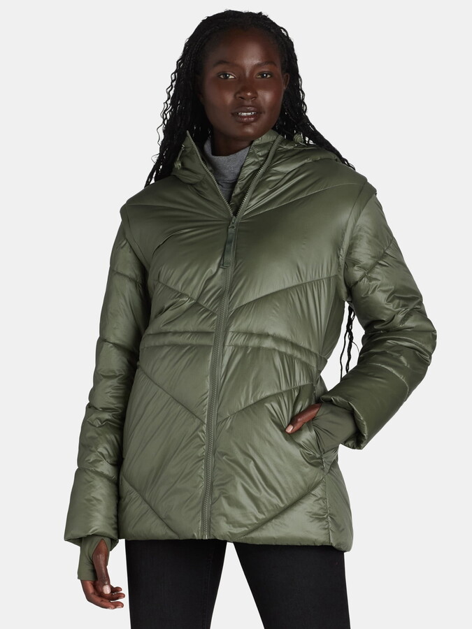 Ozark Trail Women’s and Women’s Plus Convertible Puffer Jacket, Heavyweight, Sizes XS-3X