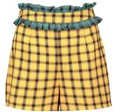 Thumbnail for your product : boohoo Checked Ruffle Hem Shorts