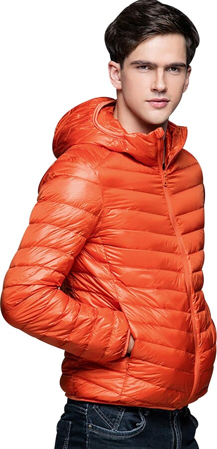 orange lightweight parka