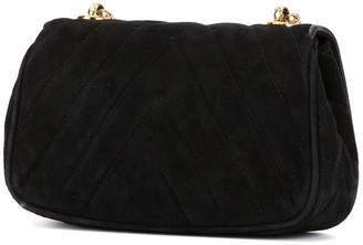 Chanel Pre Owned V Stitch stone chain shoulder bag