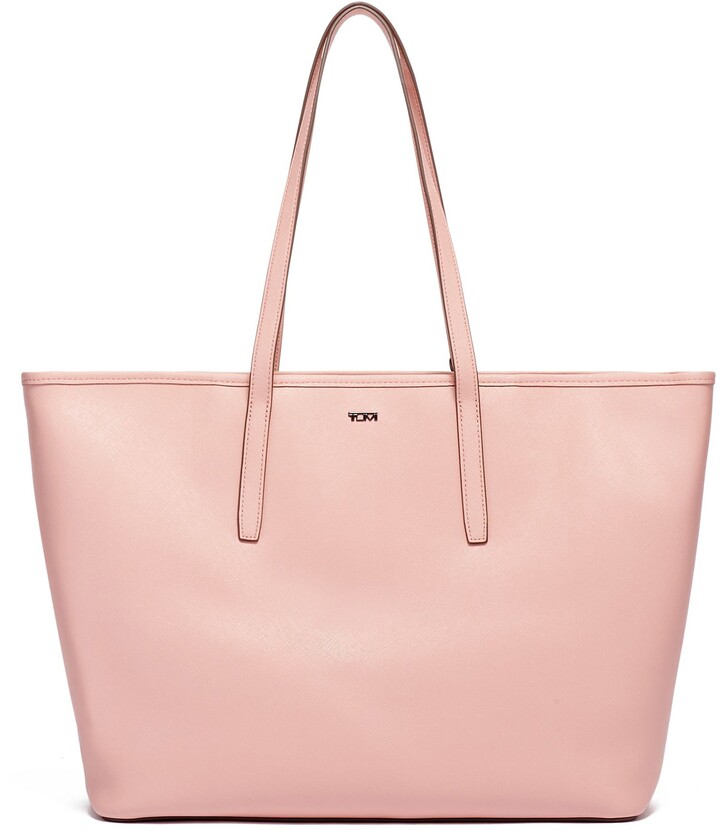 tumi pink tote