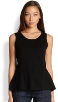 Thumbnail for your product : Eileen Fisher Silk/Cotton Peplum Top