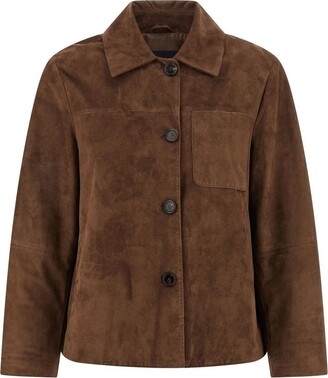 S Max Mara Tyrian Purple Linen Sofia Blazer - ShopStyle