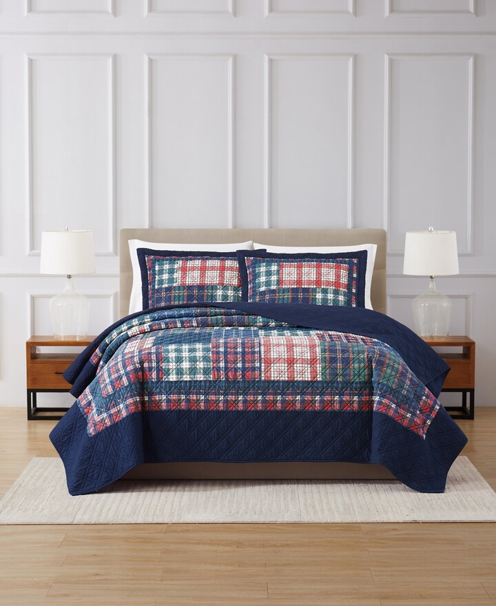 Martha Stewart Collection Highland Patchwork Quilt, King, Created For