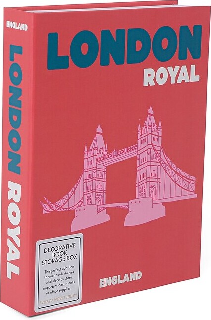 DesignWorks Ink London Book Storage Container with Lid, Paperboard, Multicolored (TBBX-102)