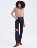 Thumbnail for your product : Abercrombie & Fitch High Rise Dad Jeans (Black Destroy) Women's Jeans