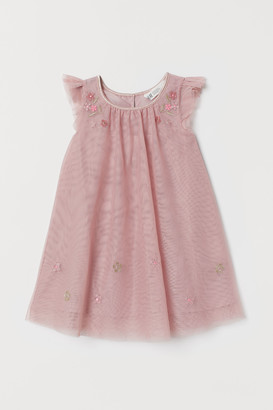 H&M Tulle dress with embroidery