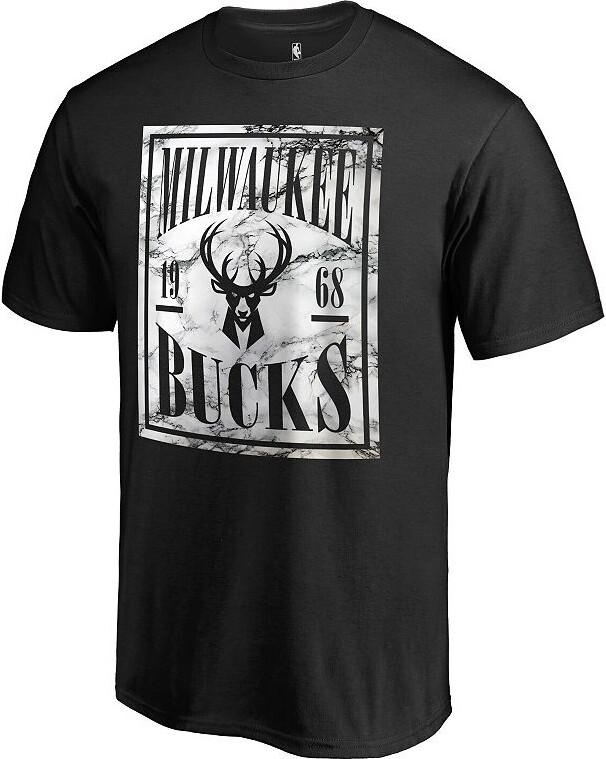 Unbranded Men's Fanatics Branded Black Milwaukee Bucks Court Vision T-Shirt