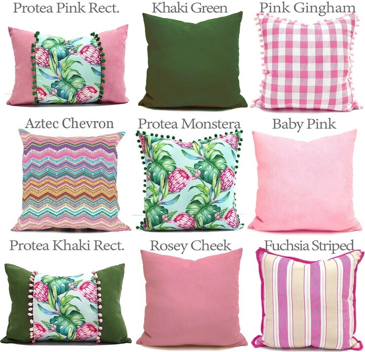 Etsy Pink Floral Pillow Cover Polyester Decorative Cushion