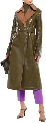 Victoria Beckham Belted Coated Wool-blend Trench Coat