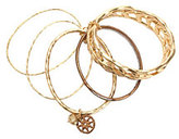 Thumbnail for your product : Sigrid Olsen Gold and Brown Multi Textuered Bangle Bracelets