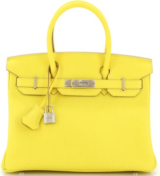 Hermès Trim 31 Hobo Bag Curry Clemence Yellow Leather