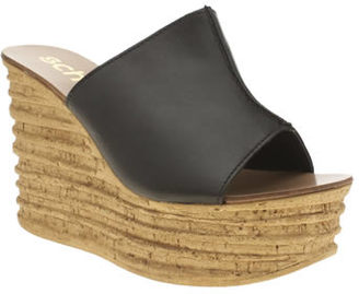 Schuh womens black fauna sandals