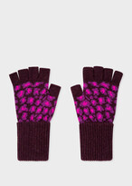 Thumbnail for your product : Paul Smith Women's Neon Pink 'Leopard' Fingerless Gloves