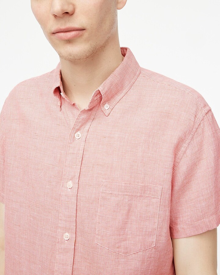 J.Crew Factory Short-sleeve linen-blend shirt