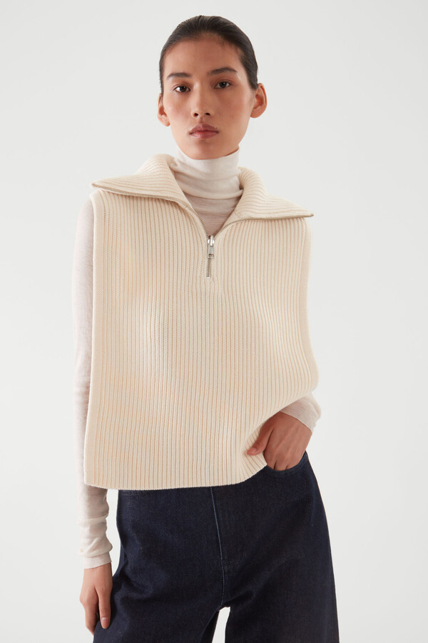 COS Open-Side Half-Zip Vest - ShopStyle Sweaters