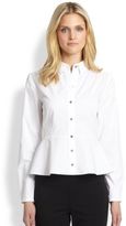 Thumbnail for your product : Elie Tahari Beatrice Peplum Button-Front Shirt
