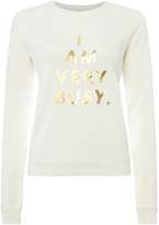 Thumbnail for your product : ban.do Foil Print I Am Very Busy Sweatshirt