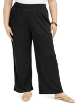 Thumbnail for your product : Full Circle Trends Trendy Plus Size Smocked Wide-Leg Pants