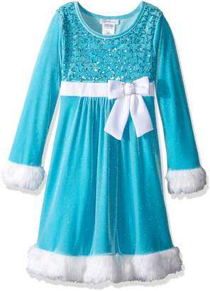Bonnie Jean Little Girls' Sequin Bodice Santa