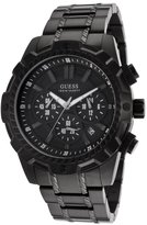 Thumbnail for your product : GUESS Men's Chronograph Black Dial Black Ion Plated Stainless Steel
