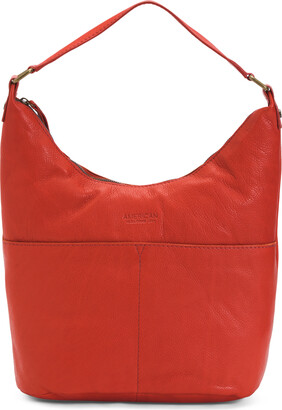 American Leather Co. Carrie Leather Front Pocket Hobo