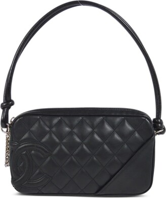 Chanel 'Ligne Cambon' Snakeskin Pochette Shoulder Handbag
