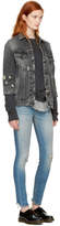 Thumbnail for your product : R 13 Blue Alison Skinny Crop Jeans
