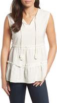 Thumbnail for your product : Caslon Tiered Ruffle Tassel Tie Tank (Regular & Petite)