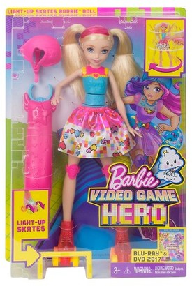 Barbie Video Game Hero Light-Up Skates Doll