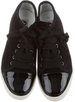 Thumbnail for your product : Lanvin Suede Cap-Toe Sneakers