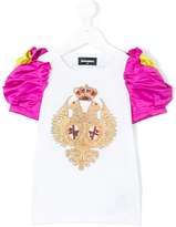 Thumbnail for your product : DSQUARED2 Kids puff sleeve crest T-shirt