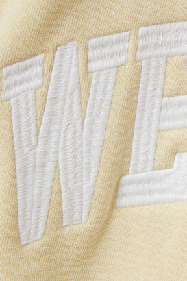 Sporty & Rich Wellness Embroidered Cotton-jersey Sweatshirt - Yellow