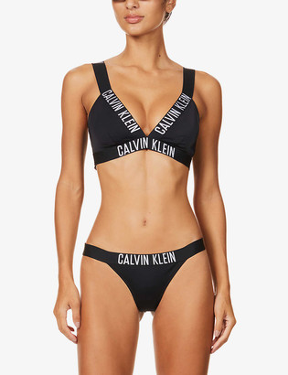 Calvin Klein Intense Power triangle bikini top - ShopStyle Two Piece  Swimsuits