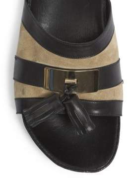 Balmain Tassel Calf Leather Slides