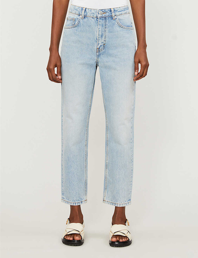 Maje Pario straight-leg high-rise jeans - ShopStyle