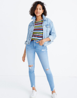Madewell Taller Curvy High-Rise Skinny Jeans in Ontario: Distressed-Hem Edition