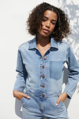 Billabong X Wrangler On The Range Denim Jumpsuit - Blue XS at Urban  Outfitters - ShopStyle