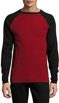 Point Zero Two-Tone Raglan Sweater