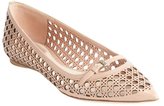 Thumbnail for your product : Christian Dior dusty rose textured leather ballet flats