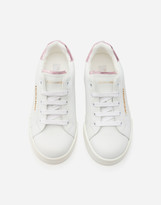 Thumbnail for your product : Dolce & Gabbana Calfskin Portofino Sneakers With Logo
