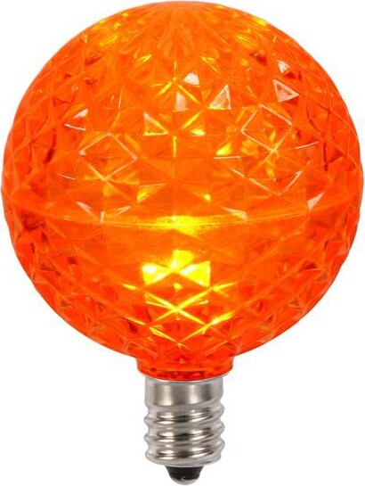 Vickerman VickermanLEDG50ReplacementChristmasLightBulbs-Orange-E12Base-Packof25