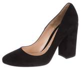 Thumbnail for your product : Gianvito Rossi Suede Round-Toe Pumps Black Suede Round-Toe Pumps
