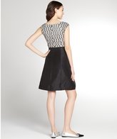 Thumbnail for your product : Kay Unger Black And White Printed And Embellished Sleeveless Dress