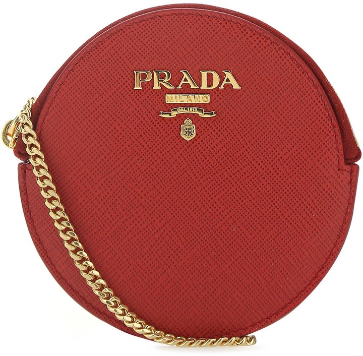 prada bag with chain and pouch
