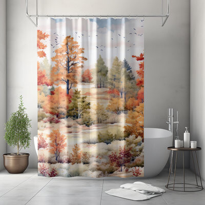 The Holiday Aisle Feryl Floral Shower Curtain
