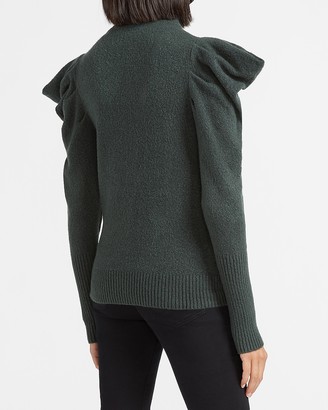 Express Puff Sleeve Mock Neck Sweater