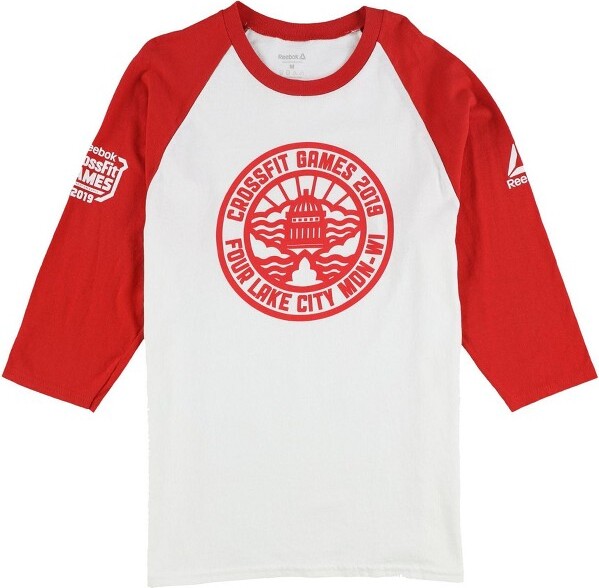 Reebok ReebokMensCrossfitGames2019GraphicT-Shirt,redwht,Medium