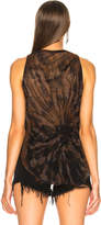 Thumbnail for your product : Raquel Allegra Swing Tank in Black Tiger Tie Dye | FWRD